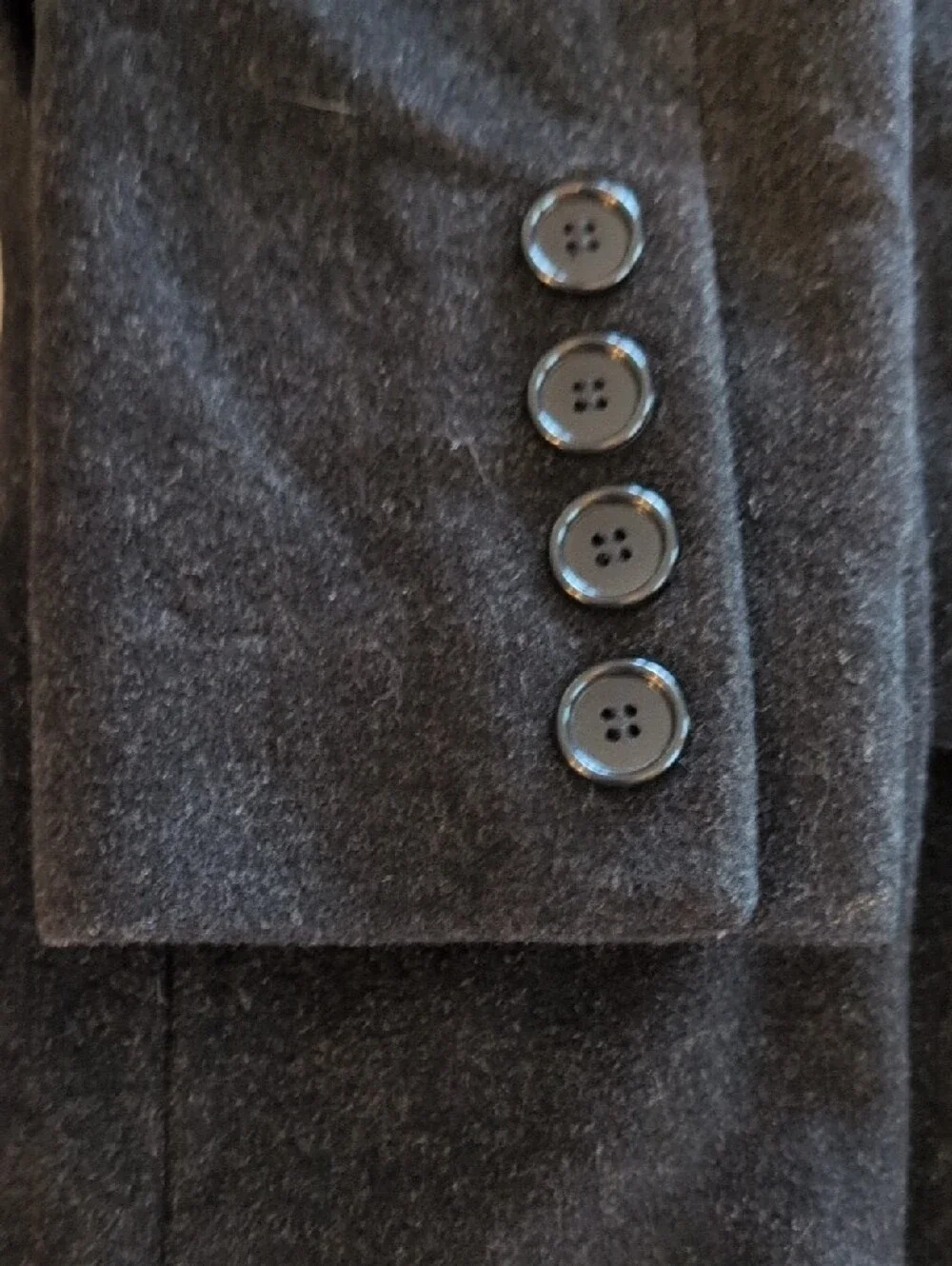 Worthington Charcoal 100% Wool Single-Breasted Pea Coat Petite Small